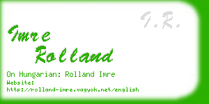 imre rolland business card
